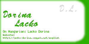 dorina lacko business card